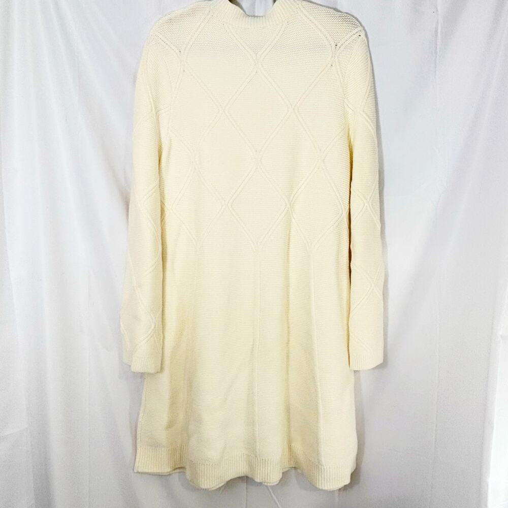NWT Express Sweater Dress Cream XL | Cozy Knit Midi Dress | Fall Winter Chic - Picture 3 of 5